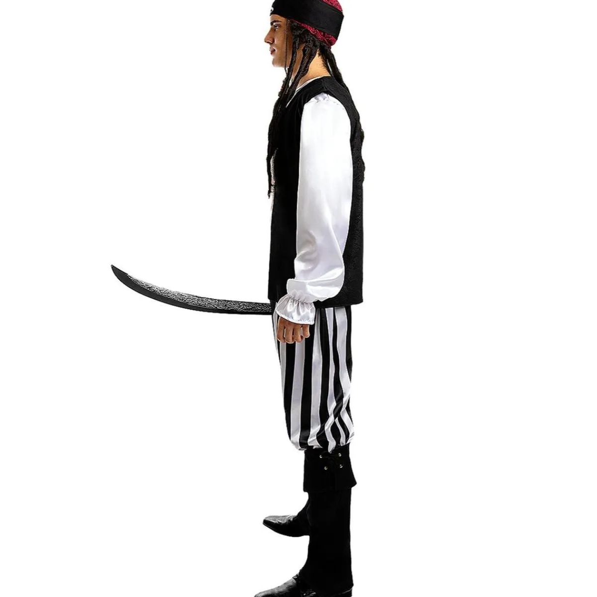 Disfraz de pirata a rayas para hombre - Colección blanca y negra S*Funidelia Clearance