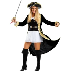 Disfraz de pirata deluxe para mujer - Colección colonial S*Funidelia Best