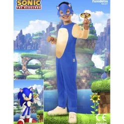 Disfraz de Sonic para niños 5-6 años Halloween|Disfraces