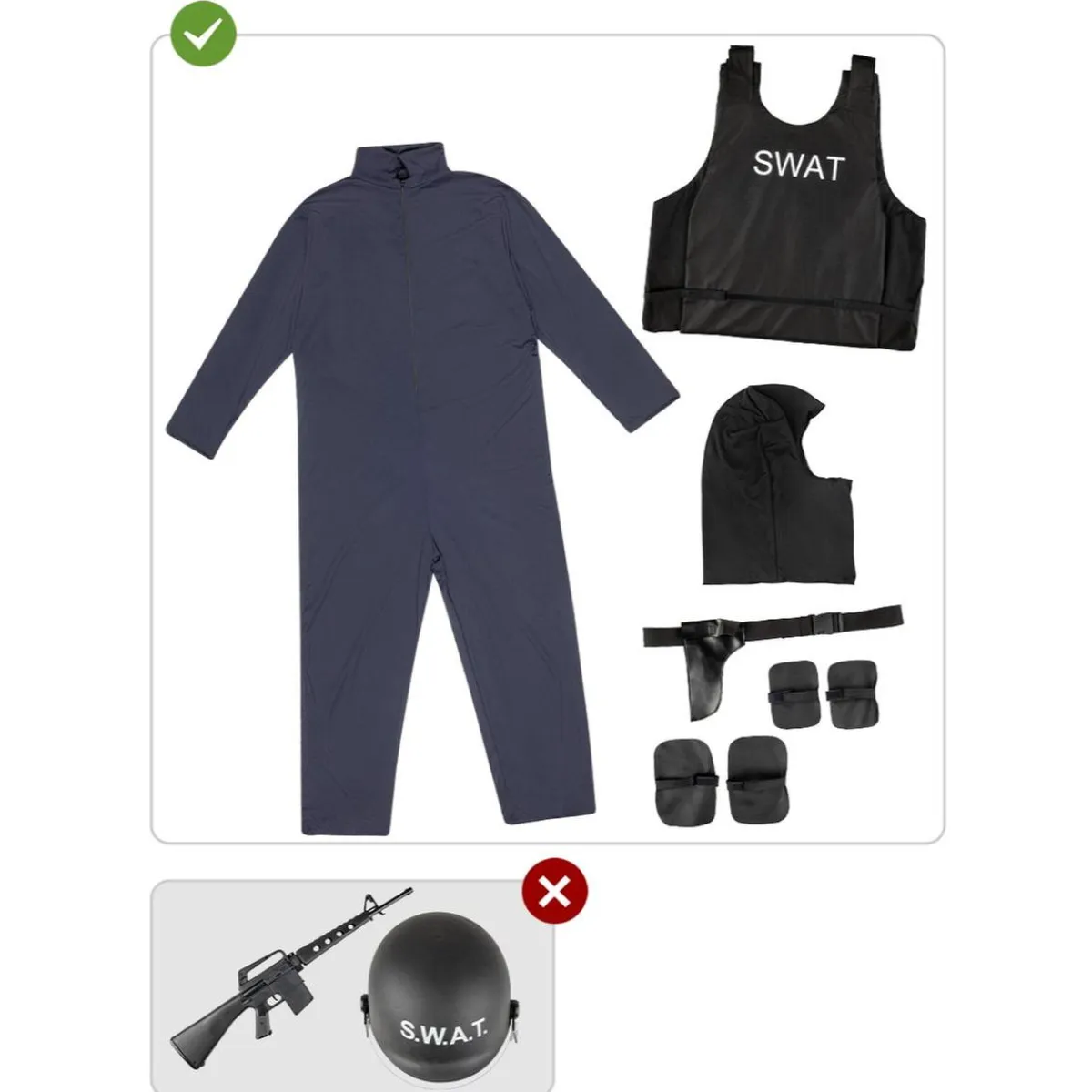 Disfraz de SWAT para hombre L*Funidelia Online