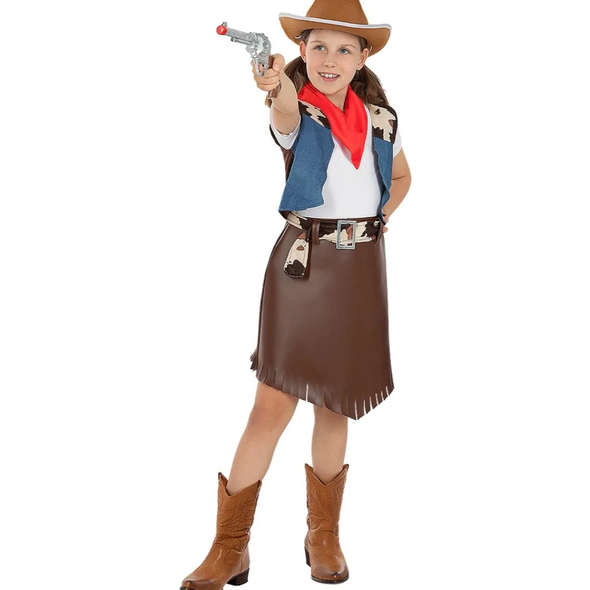 Disfraz de vaquera para niña 5-6 años*Funidelia Outlet