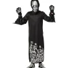 Outlet Disfraz Esqueleto Siniestro con capucha y guantes para Halloween, Carnaval y Fiestas Disfraces|Halloween