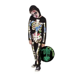 Disfraz Infantil - Zombieskeleton Brilla en la Oscuridad 11-13 años*RUBIE'S Clearance