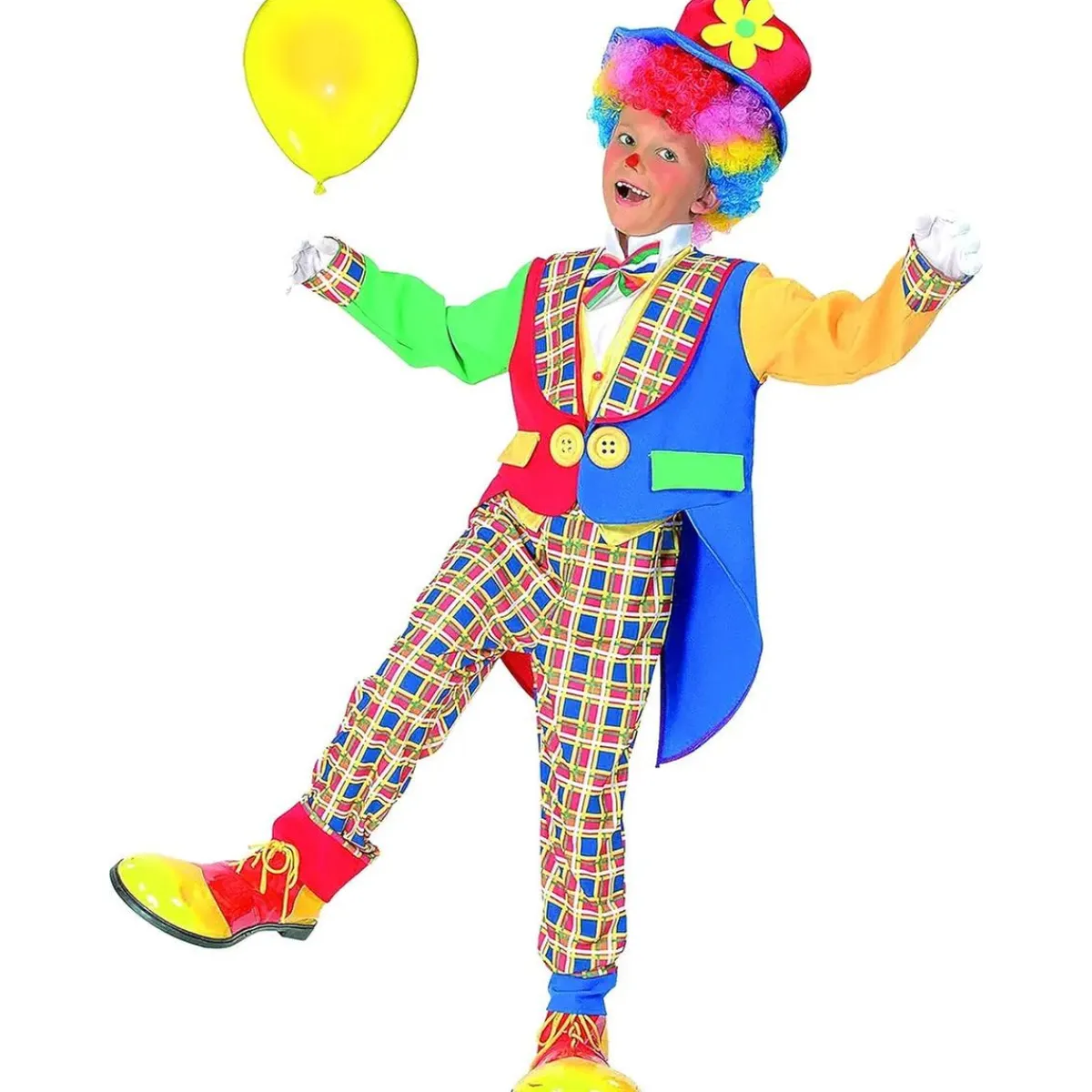 Best Disfraz infantil de payaso multicolor 6-8 años (111 cm)ㅤ Disfraces|Halloween