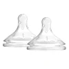 New - 2 Tetinas Boca Ancha - Nivel 1 Biberones Y Chupetes·Tetinas