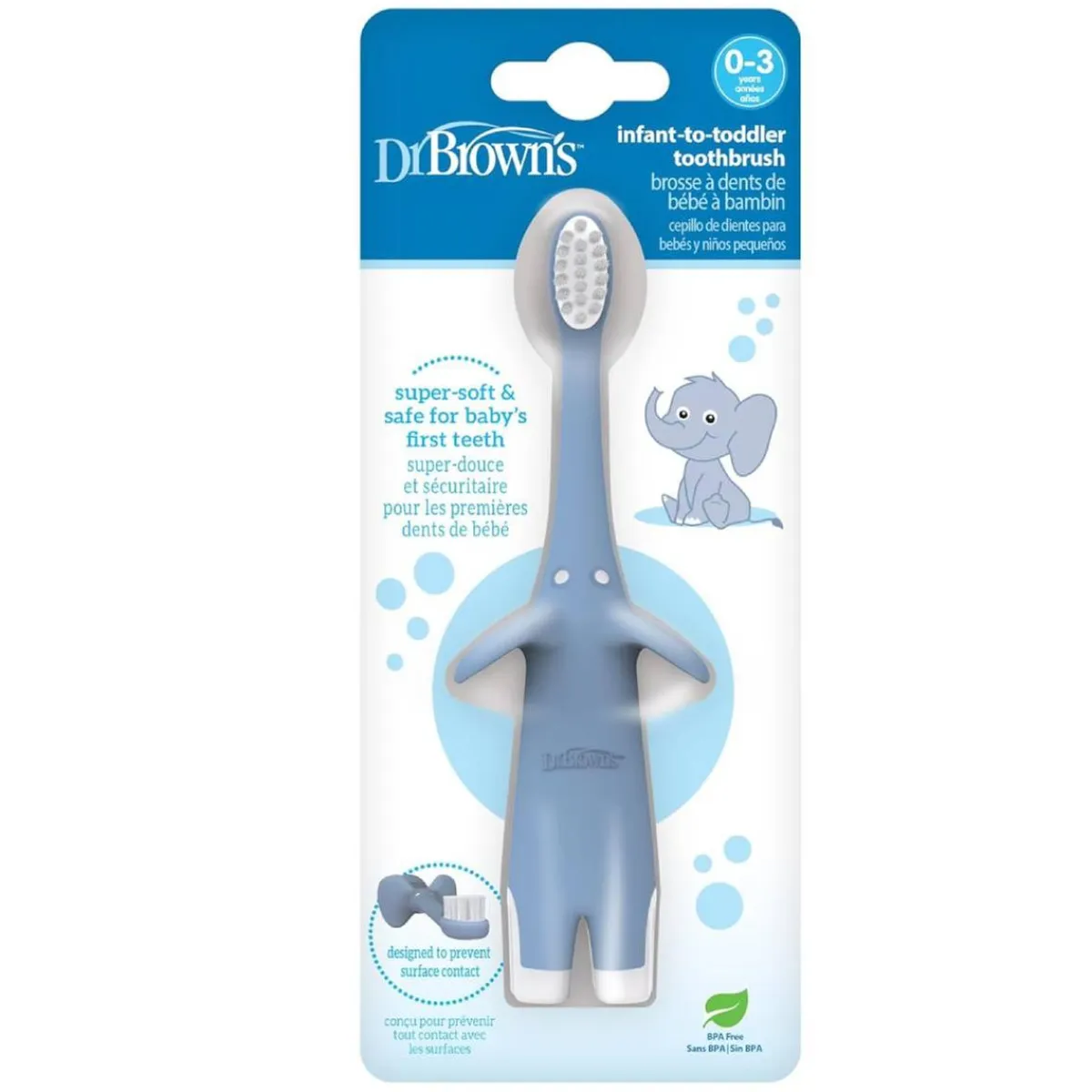 Hot - Cepillo de Dientes Elefante Azul Cuidado·Dentición
