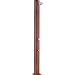 Ducha solar redonda efecto madera 32L*GRE