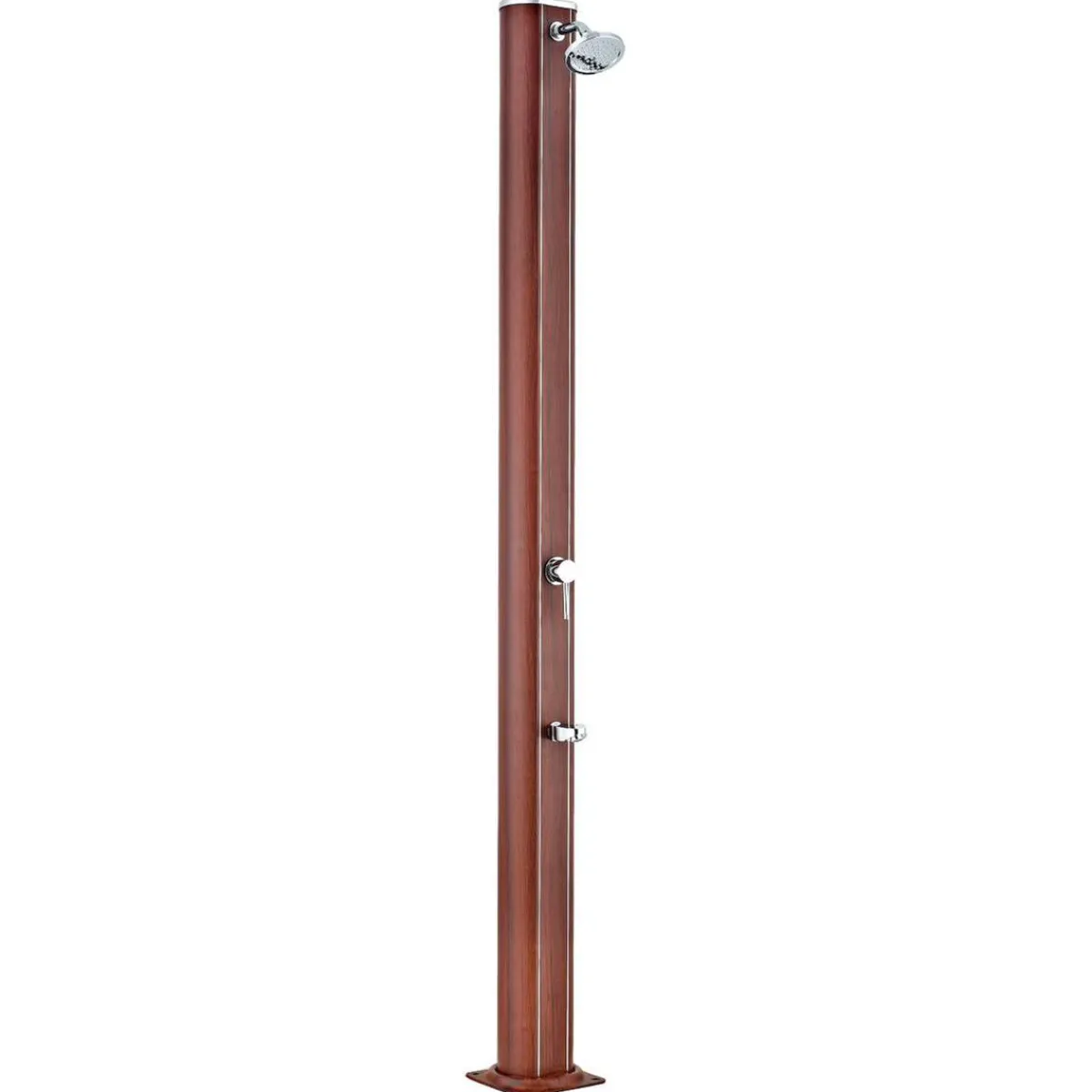 Ducha solar redonda efecto madera 32L*GRE