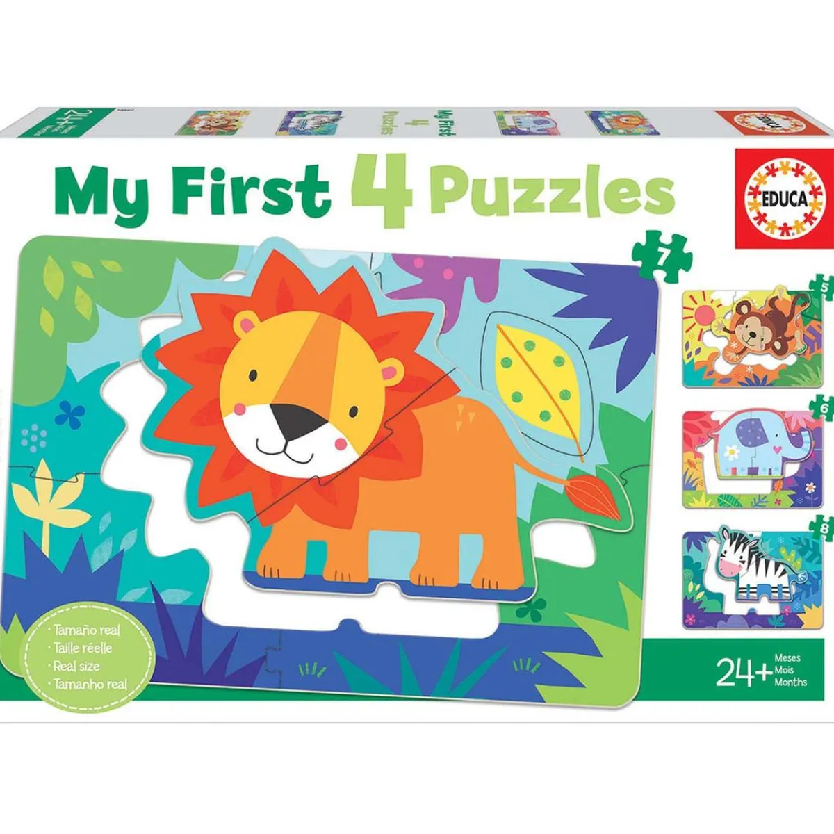 Educa Borrás - Animales de la selva - My first 4 puzzles*EDUCA BORRAS Best