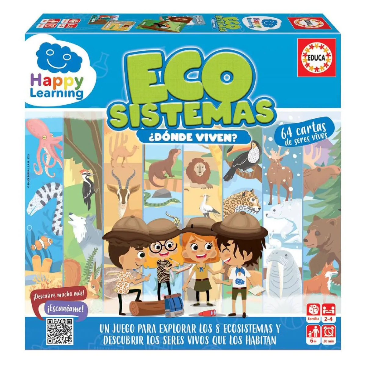 New Educa Borrás - Ecosistemas - Juego de cartas Happy Learning Juguetes Educativos Y Libros
