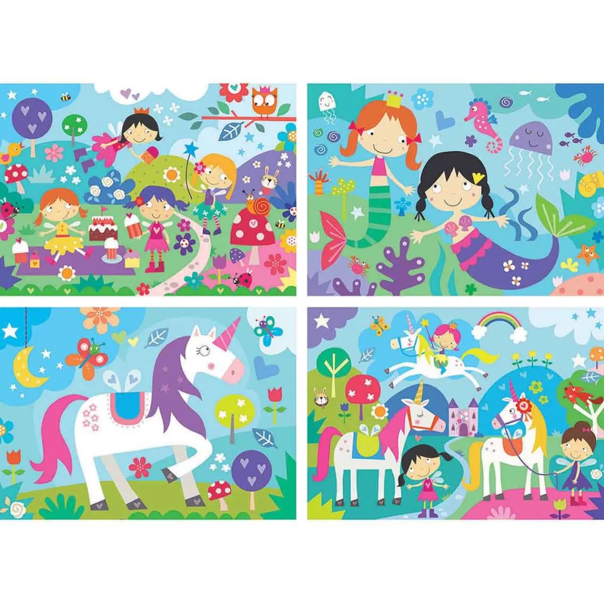 Discount Educa Borrás - Mundo de fantasía - Pack 4 puzzles progresivos Juegos Y Puzzles