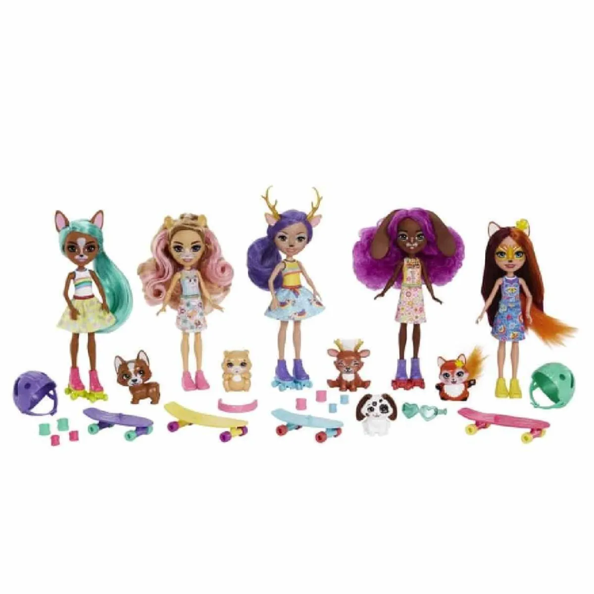 - City Tails - Pack 5 muñecas Skate*ENCHANTIMALS Online