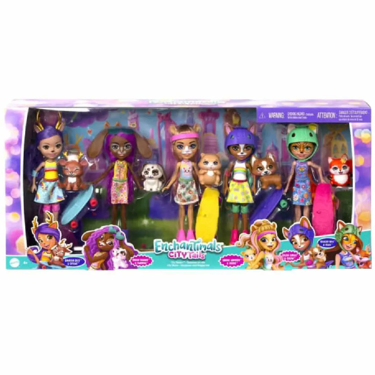 - City Tails - Pack 5 muñecas Skate*ENCHANTIMALS Online