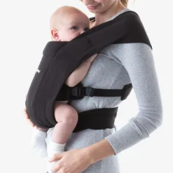 New - Mochila Portabebé Embrace Cotton Negro Portabebés Y Bici·Portabebés Y Mochilas