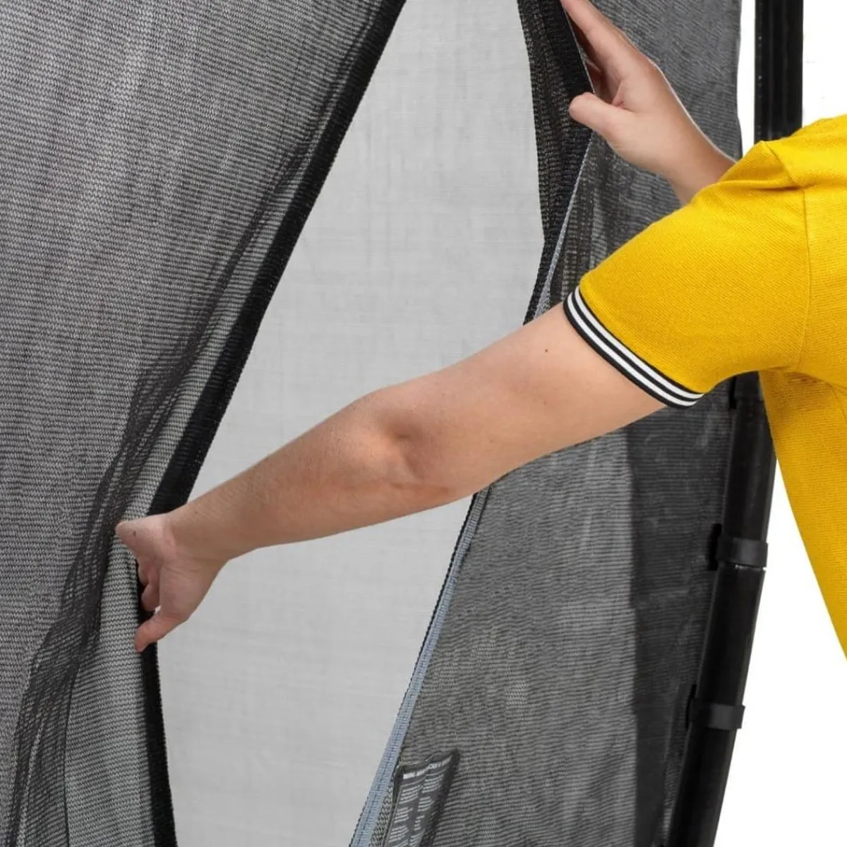 Online Exit - Cama elástica de suelo Dynamic 427 cm negro con red de seguridad Camas Elásticas