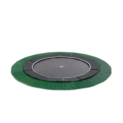 Hot Exit - Cama elástica de suelo Dynamic 305 cm negro con perímetro de seguridad Camas Elásticas