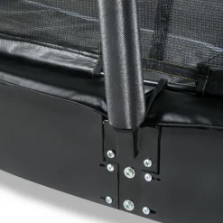 New Exit - Cama elástica de suelo Dynamic 244 x 427 cm negro con red de seguridad Camas Elásticas