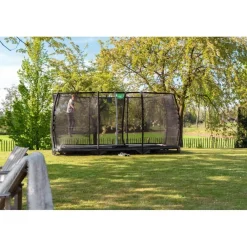 Exit - Cama elástica de suelo Allure Classic 244 x 427 cm negro*Exit Toys Discount
