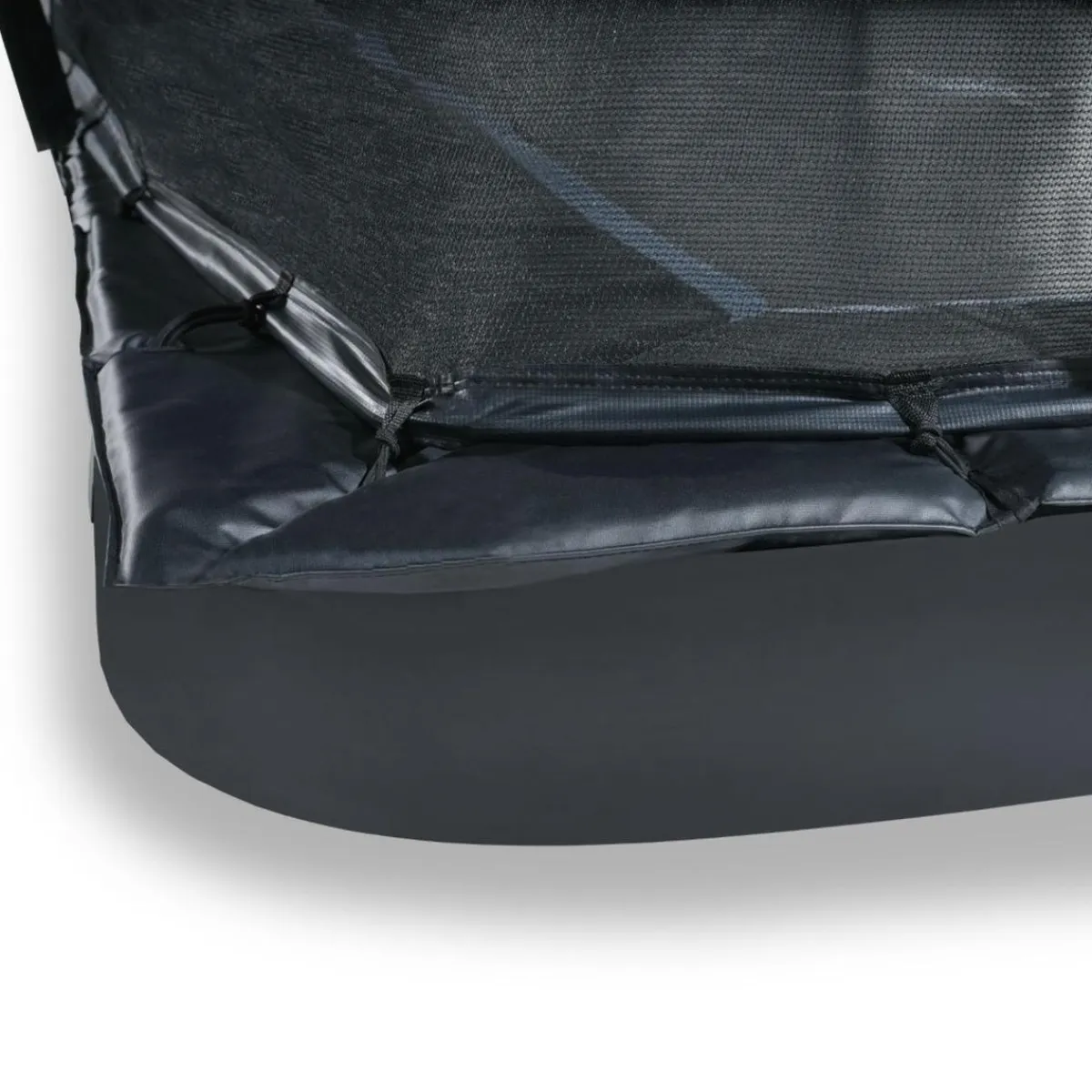 Exit - Cama elástica de suelo Dynamic 275 x 458 cm negro con red de seguridad*Exit Toys