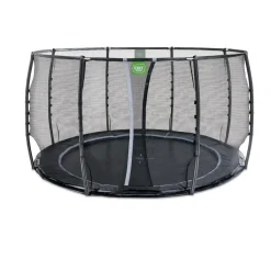 Exit - Cama elástica de suelo Dynamic 366 cm negro con red de seguridad*Exit Toys Online