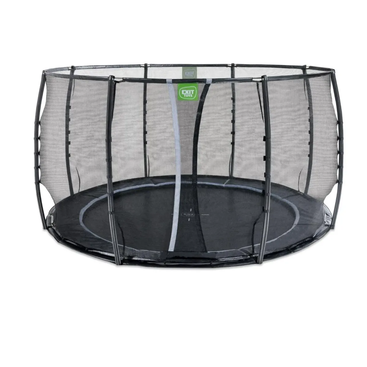 Exit - Cama elástica de suelo Dynamic 366 cm negro con red de seguridad*Exit Toys Online