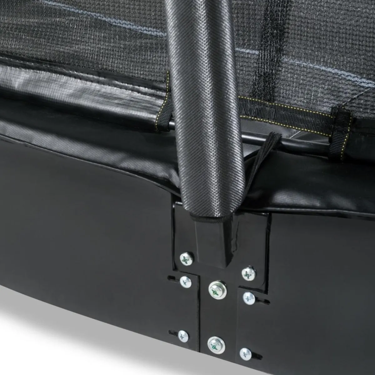 Exit - Cama elástica de suelo Dynamic 366 cm negro con red de seguridad*Exit Toys Online
