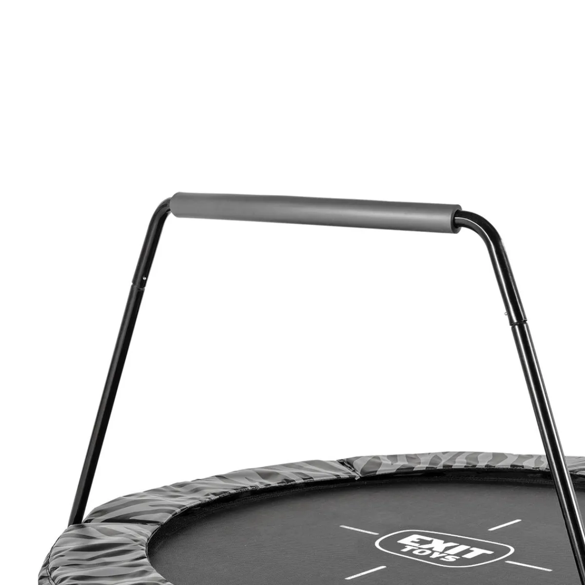Online Exit - Cama elástica Junior Tiggy negro/gris con barra de apoyo Camas Elásticas