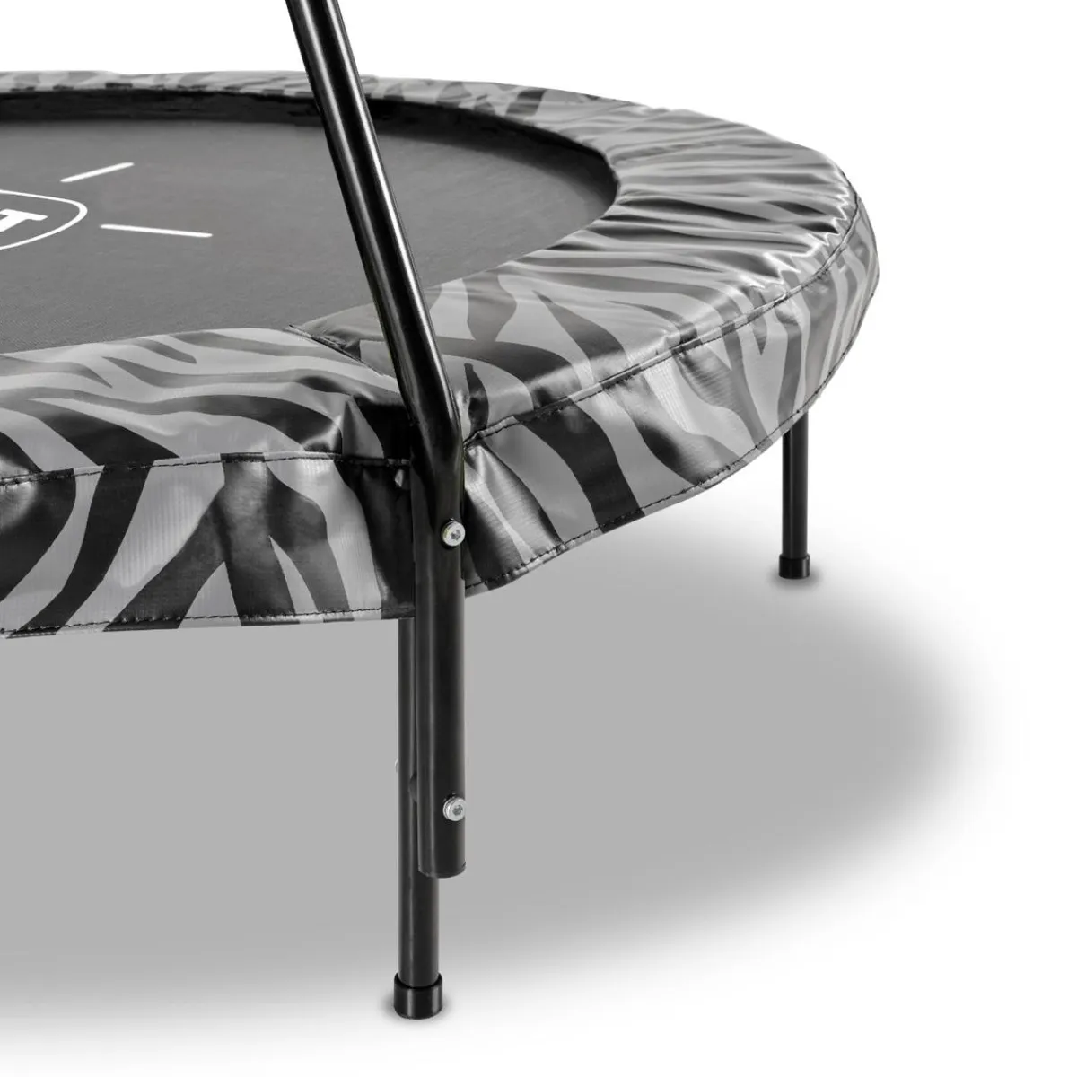 Online Exit - Cama elástica Junior Tiggy negro/gris con barra de apoyo Camas Elásticas