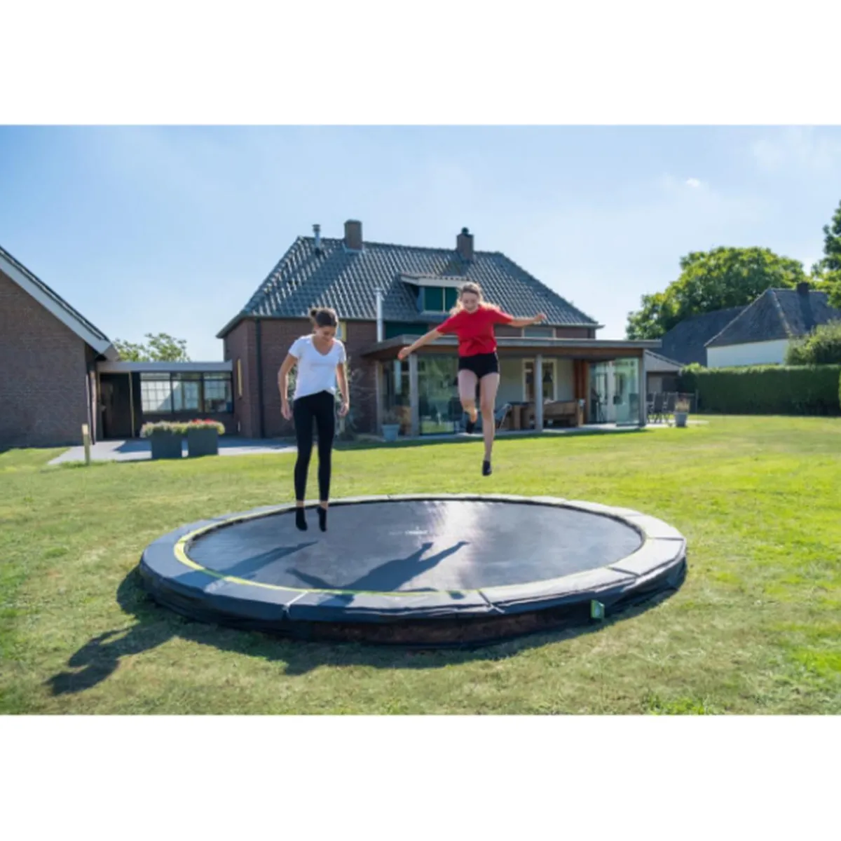 Clearance Exit - Cama elástica redonda con acolchado negro 305 cm Camas Elásticas