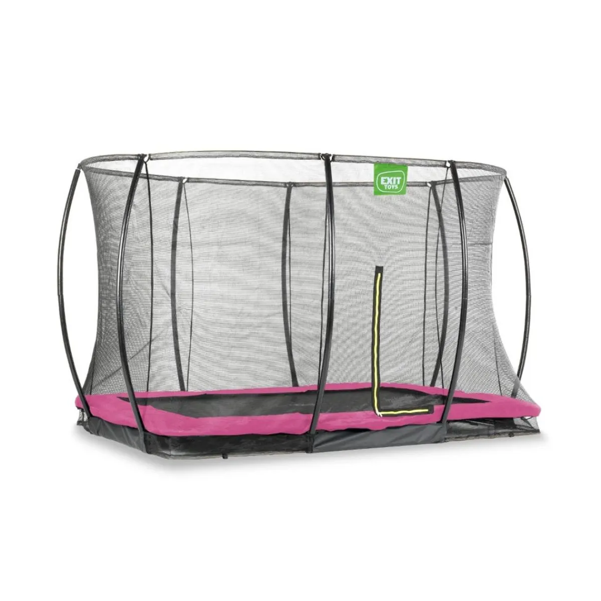 Exit - Cama elástica Silhouette rectangular de suelo rosa 244 cm*Exit Toys