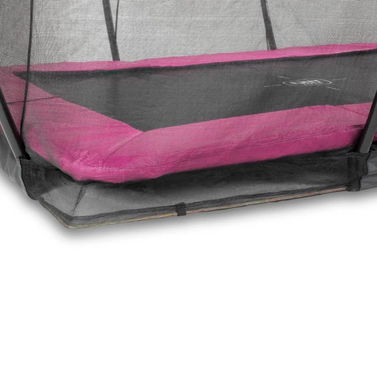 Exit - Cama elástica Silhouette rectangular de suelo rosa 244 cm*Exit Toys