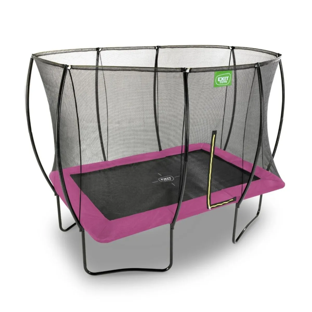 Outlet Exit - Cama elástica Silhouette rectangular rosa 214 cm Camas Elásticas