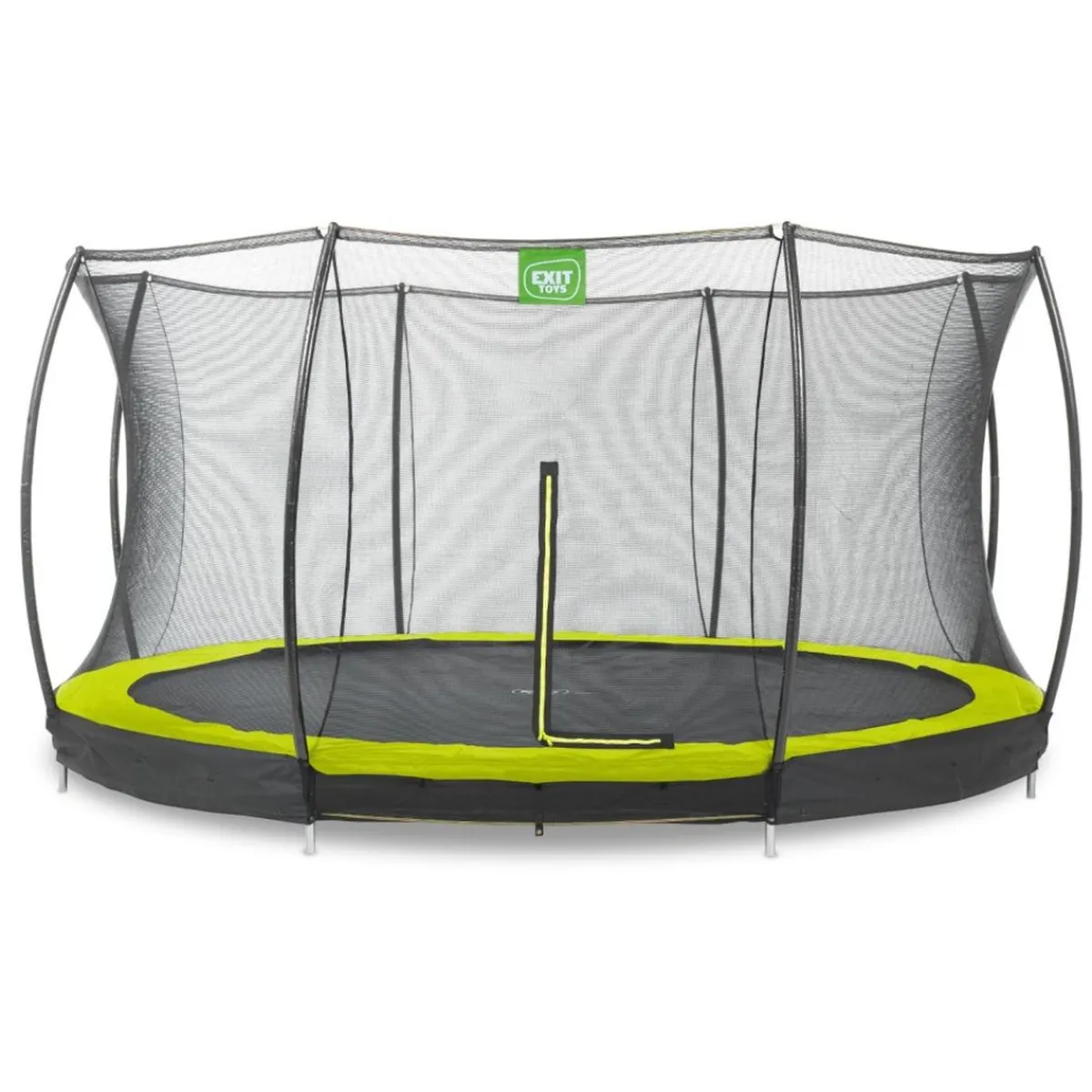 Exit - Cama elástica Silhouette redonda de suelo verde 427 cm*Exit Toys Best