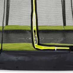 Exit - Cama elástica Silhouette rectangular de suelo verde 244 cm*Exit Toys Sale