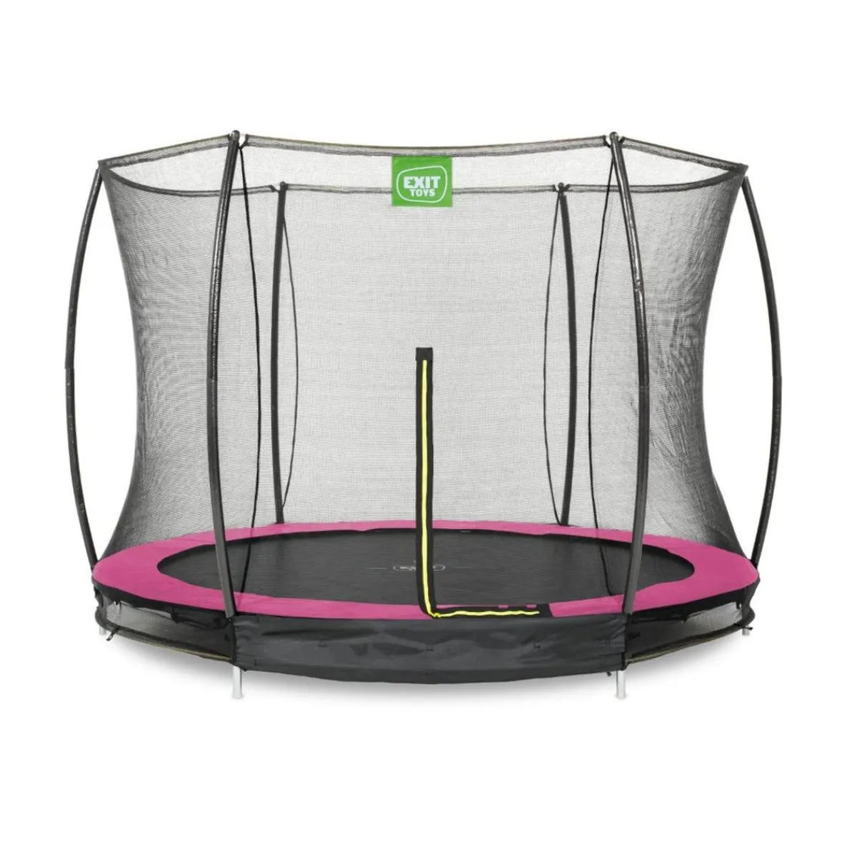Hot Exit - Cama elástica Silhouette redonda rosa de suelo 305 cm Camas Elásticas