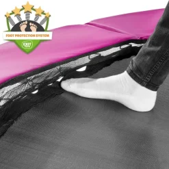 Hot Exit - Cama elástica Silhouette redonda rosa de suelo 305 cm Camas Elásticas