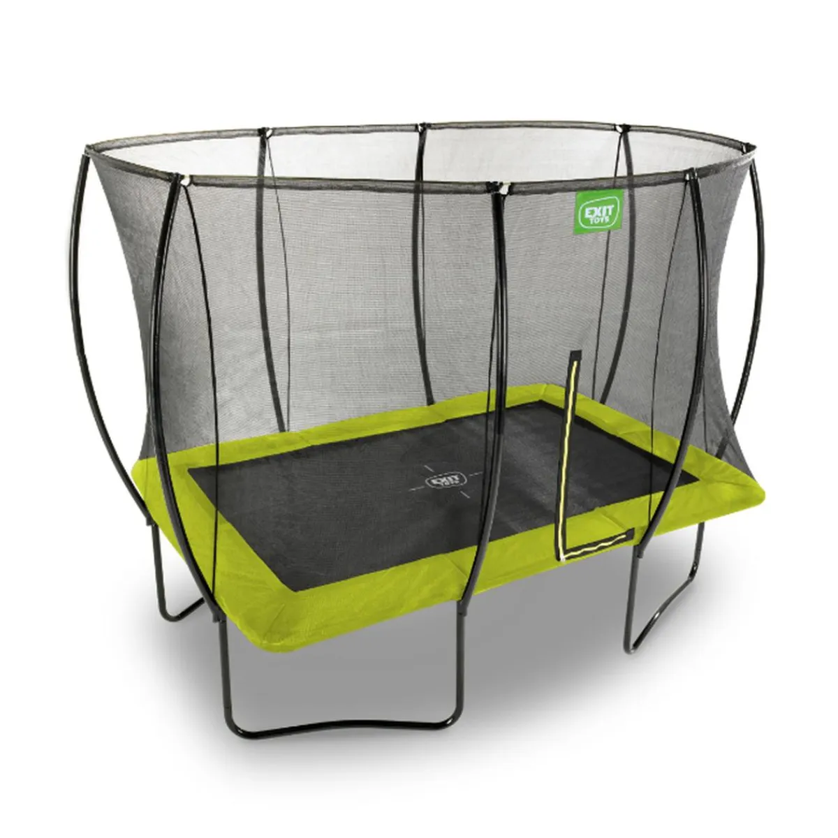 Exit - Cama elástica Silhouette rectangular verde 214 cm*Exit Toys Clearance