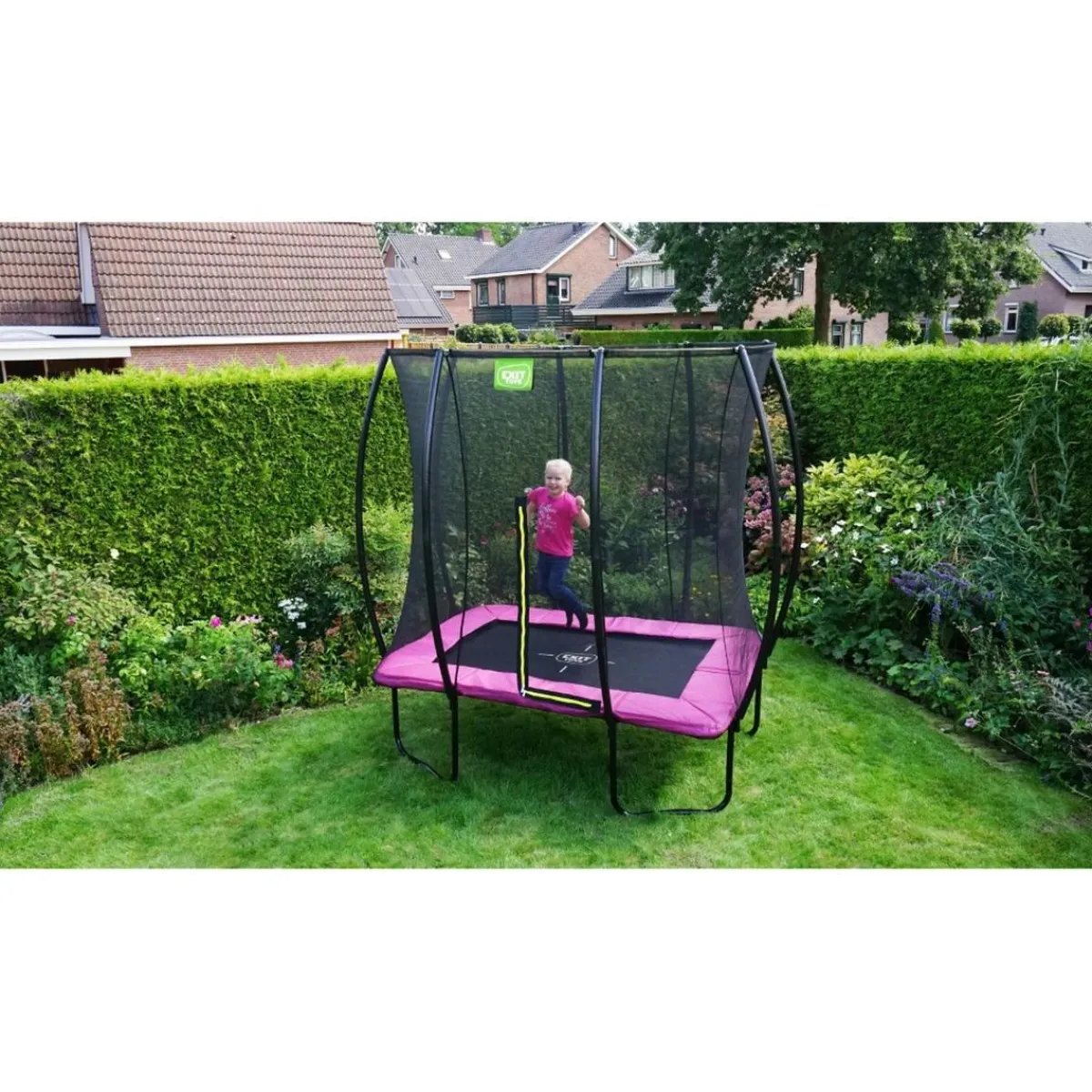 Exit - Cama elástica Silhouette rectangular rosa 153 cm*Exit Toys Clearance