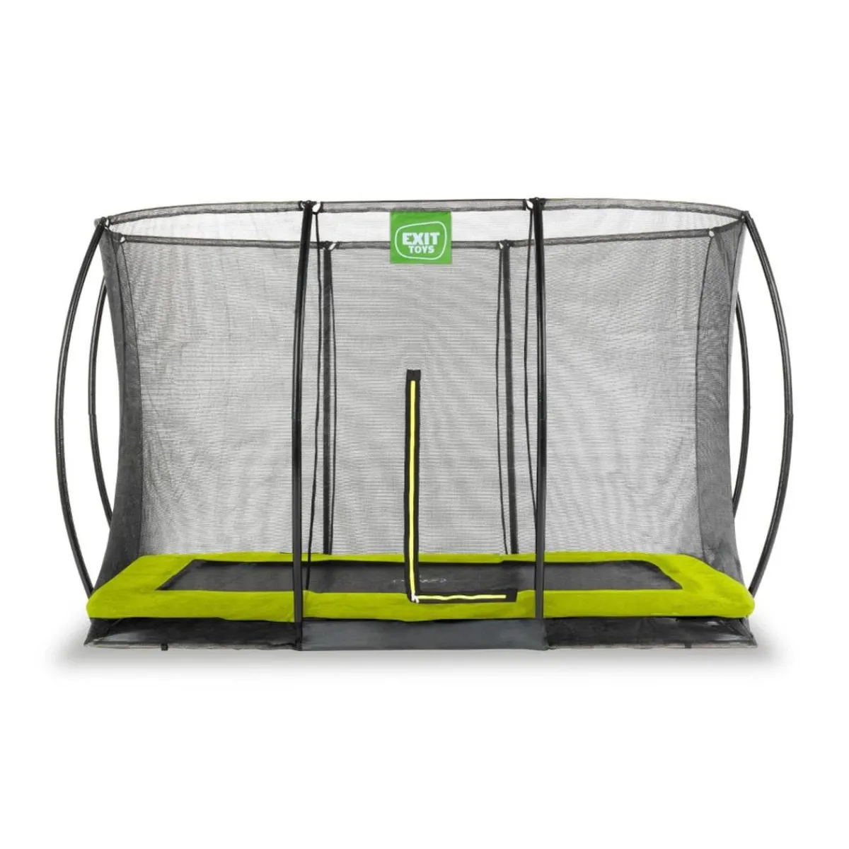 Hot Exit - Cama elástica Silhouette rectangular de suelo verde 214 cm Camas Elásticas