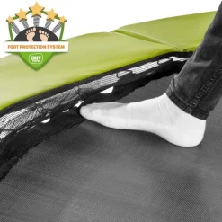 Hot Exit - Cama elástica Silhouette rectangular de suelo verde 214 cm Camas Elásticas