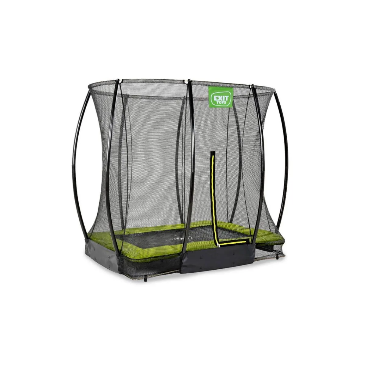 Exit - Cama elástica Silhouette rectangular de suelo verde 153 cm*Exit Toys Hot