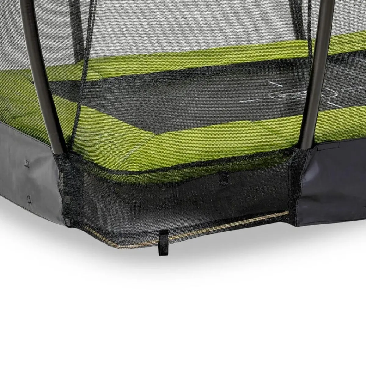 Exit - Cama elástica Silhouette rectangular de suelo verde 153 cm*Exit Toys Hot