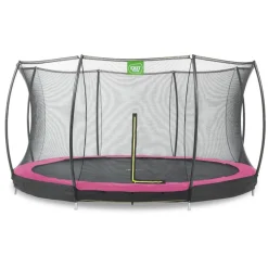 Exit - Cama elástica Silhouette redonda de suelo rosa 427 cm*Exit Toys Best