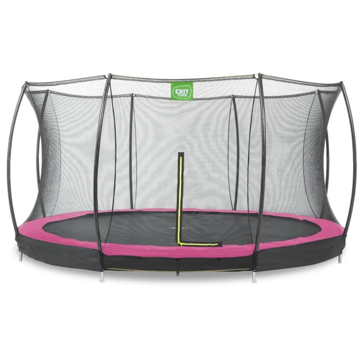 Exit - Cama elástica Silhouette redonda de suelo rosa 427 cm*Exit Toys Best