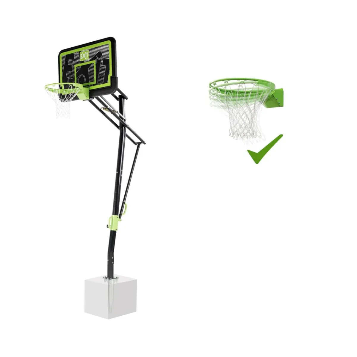 New Exit - Canasta de baloncesto Galaxy para suelo y aro para mates Deportes