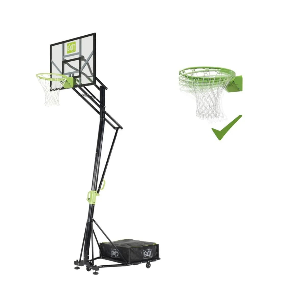 Discount Exit - Canasta de baloncesto con ruedas y aro para mates Galaxy Deportes