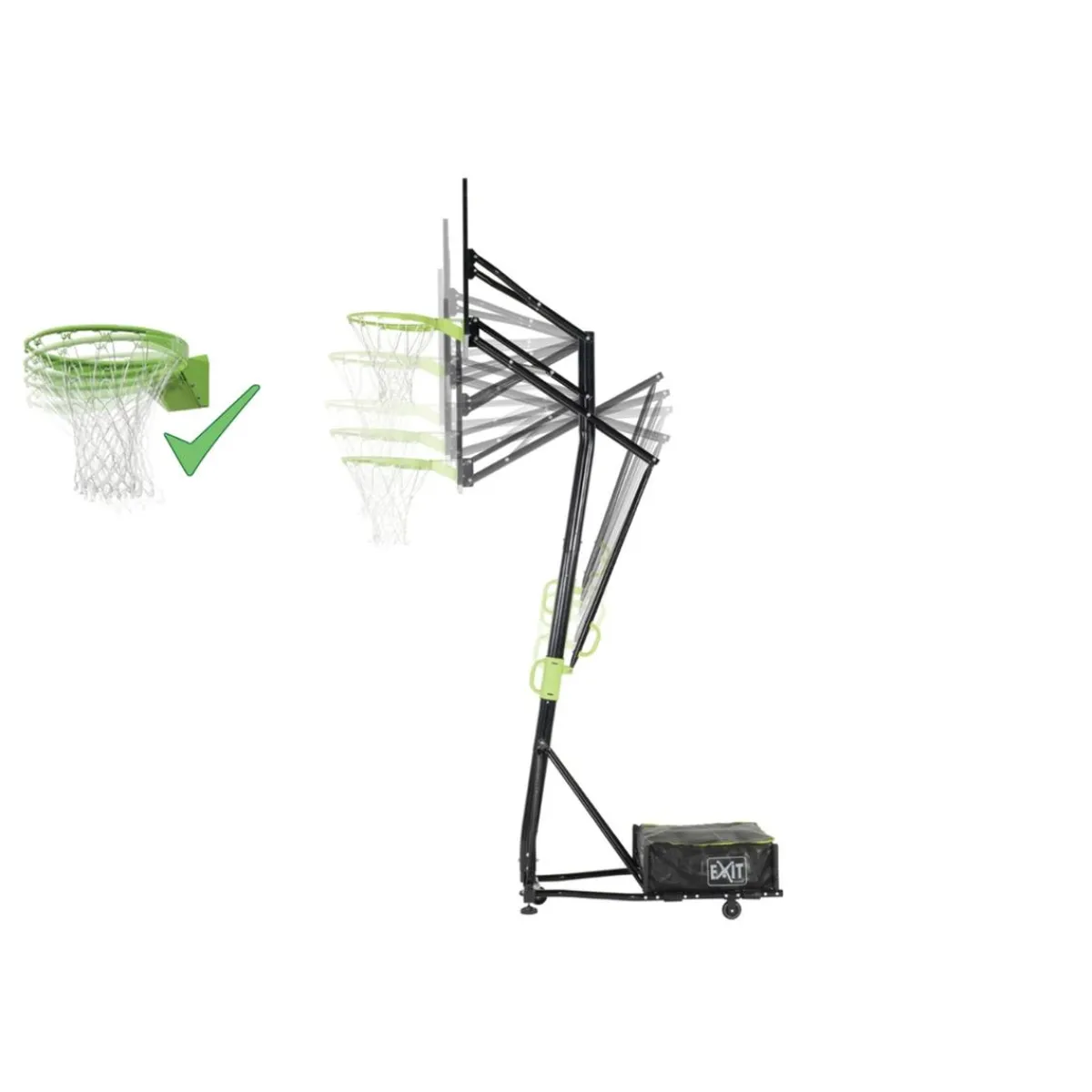 Discount Exit - Canasta de baloncesto con ruedas y aro para mates Galaxy Deportes