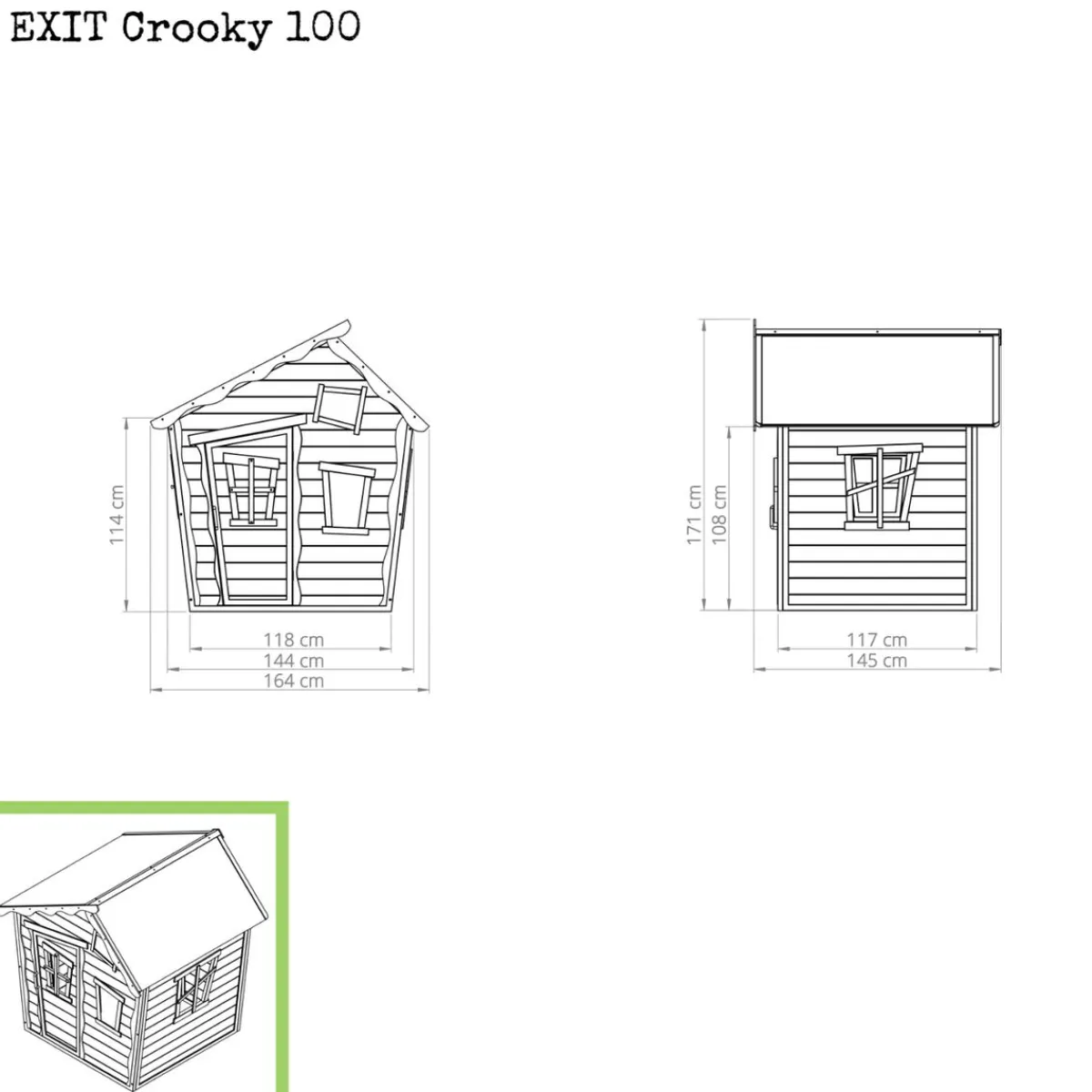 Exit - Casita Crooky de madera gris/beige*Exit Toys Sale