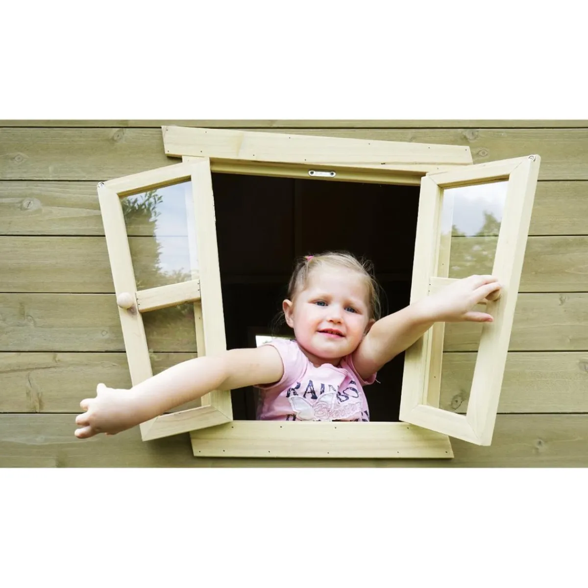 Exit - Casita Crooky de madera gris/beige*Exit Toys Sale