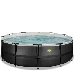 Discount Exit - Piscina Black Leather diámetro 450 x 122 cm con filtro de arena Piscinas|Juguetes De Verano
